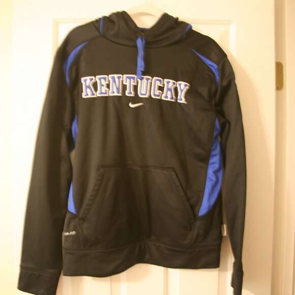 Nike Men's Therma-Fit Kentucky Hooded Sweatshirt, Size Small, Black/Blue - Picture 1 of 3